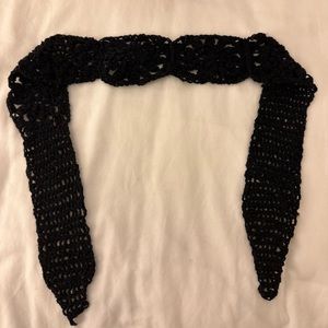 Black crochet headband